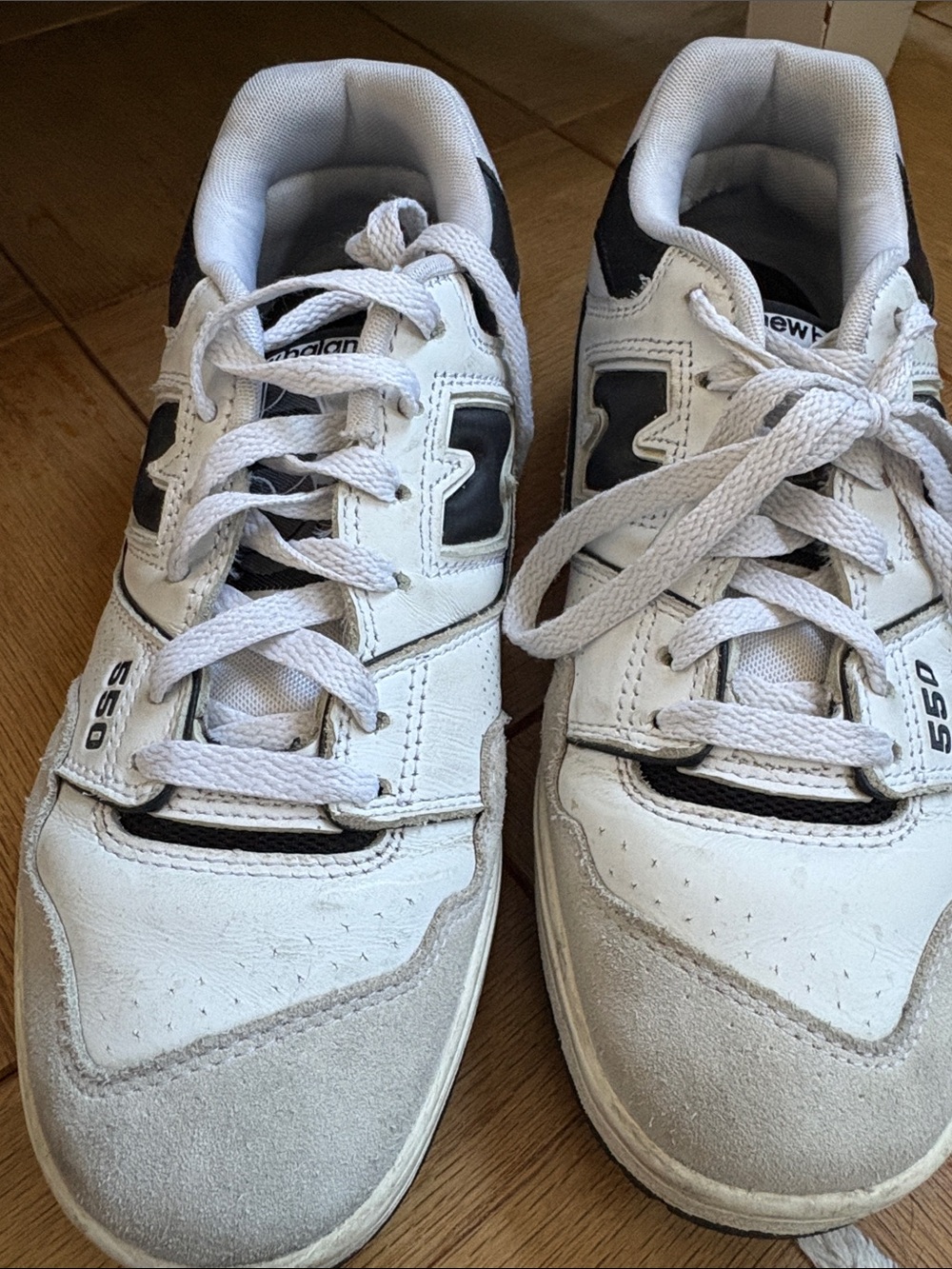 New Balance White and Black 550 Women’s Sneakers
